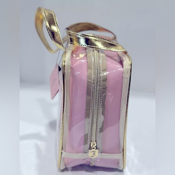 Juicy Couture 4 Piece Nested Cosmetic Storage Bag Set w/ travel Toiletry Bottle - Picture 4 of 6